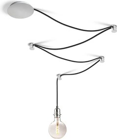 RENDL SPIDER I függesztő készlet fekete króm 230V LED E27 15W