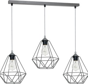MILAGRO MLP7217 BASKET Többágú Függesztett Lámpa Szürke E27 IP20