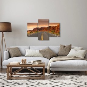 Az út és a sziklák képe (90x60 cm)