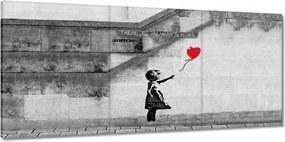 Vászonkép 150x70 Banksy Lány Hope