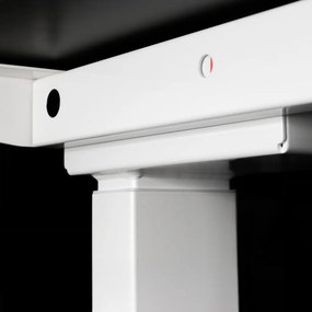 Elektromosan állítható magasságú íróasztal 120x67cm fekete / fehér | LVN System Control Flex+