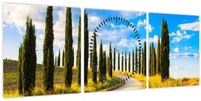 Kép - Táj (órával) (90x30 cm)