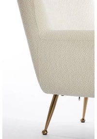 Krémszínű buklé fotel Vinstra – Light &amp; Living