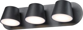 Italux KUOLA MB1350-3-BK Fali lámpa 1x18W/LED 3000K 640LM IP20