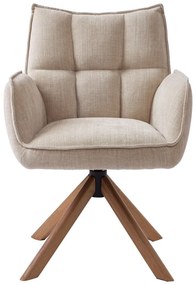 Krémszínű kárpitozott étkezőfotel szett 2 db-os Marilla – Unique Furniture