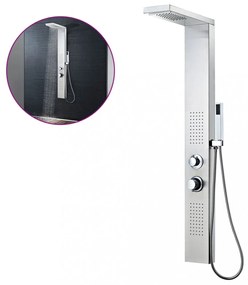 Rozsdamentes acél tusoló panel rendszer szögletes