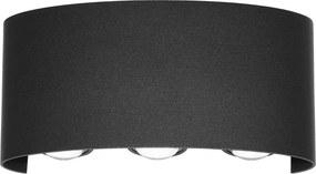 ITALUX OWL-451-3-BL ORTELO Modern Kültéri Fali Lámpa Fekete LED IP54