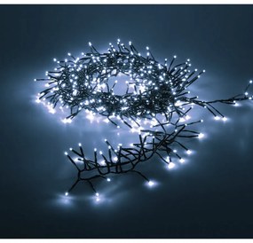 7,4 m-es 576 LED-es sűrű BOA fényfüzér, hálózati adapteres, hideg fehér, 8 világítási mód, időzíthető, IP44