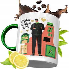 Zöld Bögre Bankárnak Születésnapi Ajándék fényképes nyomtatással