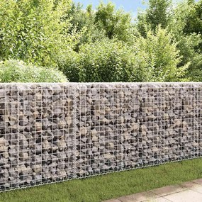 vidaXL horganyzott acél gabion fal fedéllel 200 x 20 x 85 cm