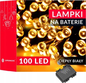 KarĂĄcsonyfa LĂĄmpa 100LED KĂŒltĂ©ri BeltĂ©ri 10m FehĂ©r Meleg KarĂĄcsonyi
