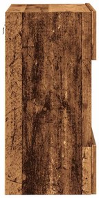 2 db antik fa fali TV-szekrény LED-világítással 40x30x60,5 cm