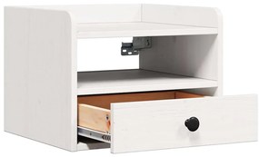 Éjjeli asztal 2 pcs Fehér 38 x 36 x 29.5 cm Tömör fenyőfa