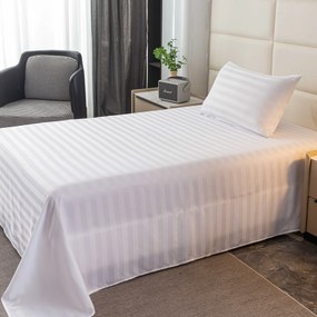 Mikroszálas hotelszoba lepedő 140x240 cm és párnahuzat 50x70 cm JASMINE, fehér Rögzítés: Bújtatós