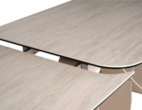 Infinity bővíthető étkezőasztal kerámia bézs/kasmír 160-240 cm