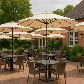 Kerti Napernyő Nagy Stabil Étterem Erkély Terasz Kert Törött 270CM