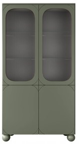 Sonatia II két ajtós vitrin - 100 cm - olajbogyó színű