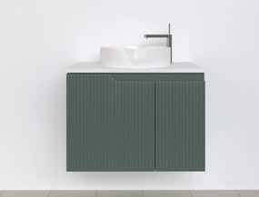 Piramida EURIDIKA fali fürdőszobabútor - mosdópult mosdó nélkül -2 ajtós - PINO ZÖLD - 75 x 48 x 53 cm