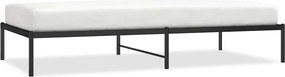 vidaXL fekete fém ágykeret 100 x 200 cm