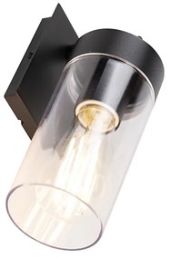 Modern kültéri fali lámpa fekete - Rullo