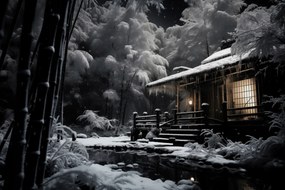 Poszter 30x20cm Hagyományos japán házikó