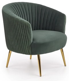 Crown fotel, sötétzöld / arany
