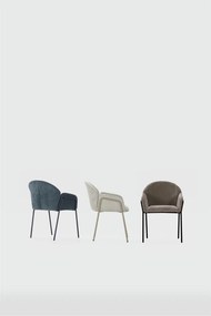 Barackszínű kárpitozott étkezőfotel szett 2 db-os Aslin – MOME