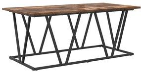 Füstölt Tölgy Dohányzóasztal 100x50x40 cm Műgyanta és Fém