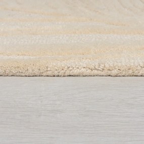 Bézs gyapjú szőnyeg 200x290 cm Lino Leaf – Flair Rugs