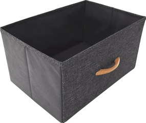 Komód szövet fiókokkal, fekete/sötétszürke, PALMERA TYP 2