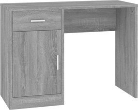 vidaXL szürke sonoma faanyag fiókos/rekeszes íróasztal 100x40x73 cm