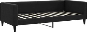 vidaXL fekete szövet kanapéágy 90 x 190 cm
