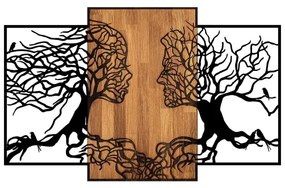 Fali dekoráció 125x79 cm Élet fái fa/fém