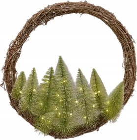 Ajtó koszorú LED-es világító karácsonyi koszorú