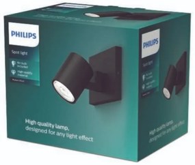 Philips - Spotlámpa RUNNER 1xGU10/20W/230V fekete