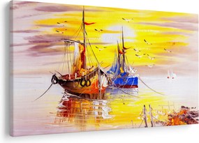 Kép - A csónak festménye (90x60 cm)