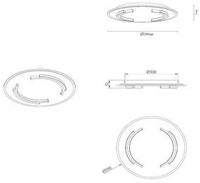 Lucide 44113/30/02 - LED Mennyezeti lámpa ANDREAS LED/30W/230V arany