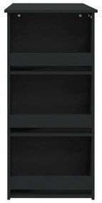 fekete szerelt fa bárasztal tárolórekesszel 102 x 50 x 103,5 cm