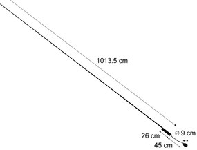 Modern fekete sínrendszer 1 fázisú 1000 cm - Magnetic