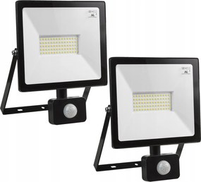 2x Halogén Fényvető 50W 4000lm 4000K Mozgásérzékelő Maclean MCE650 Nw Pir