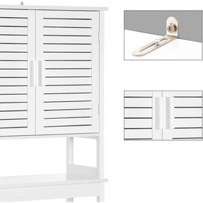 SONGMICS WC feletti tárolószekrény 23x60x173 cm, fehér