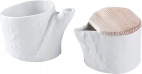 cukortartó és tejtartó szett Natura fehér Ćmielów