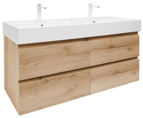 SAT B-Way Fürdőszobaszekrény mosdóval 119x50x45 cm tölgy matt BWAY2120OAKU2BB