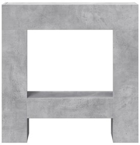 betonszürke szerelt fa kandallóburkolat 81 x 18 x 82 cm