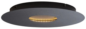 Modern mennyezeti lámpa fekete 40 cm LED-del, 3 lépésben dimmelhető - Morning