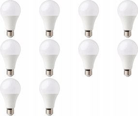 Led izzó Klasszikus Nagy Menetes E27 10W Fehér Meleg 3000K Készlet 10 db