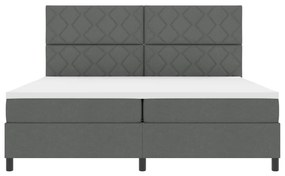 Boxspring Ágy Matraccal Sötét Szürke 200x200 cm Szövet