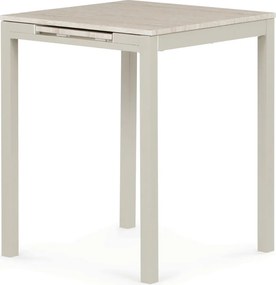 Jídelní stůl rozkládací 60-90x60 cm, melamin, travertin, GDT-206 TRV