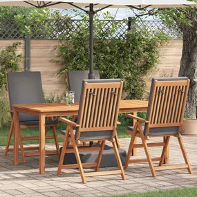 Kerti Szék párnával 4 pcs Barna 57 x 71.5 x 104cm Tömör tíkfa
