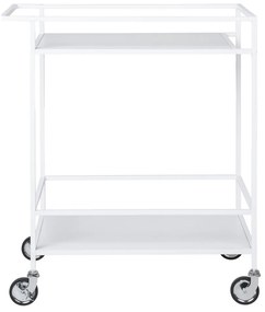 Vita zsúrkocsi, 2 polc, fehér, fehér váz 68x40x79 cm